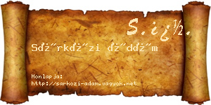 Sárközi Ádám névjegykártya